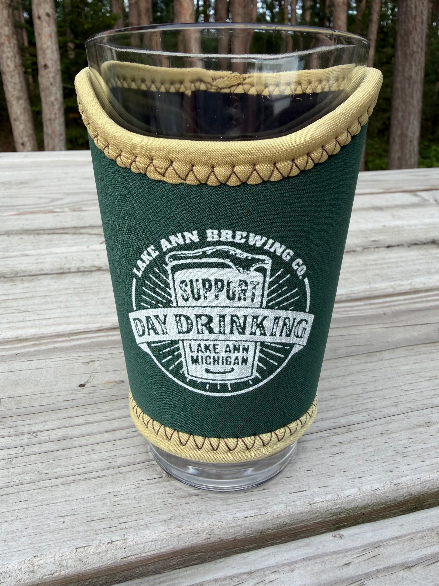 Day Drinking Pint Glass Coolie -Multiple Color Choices