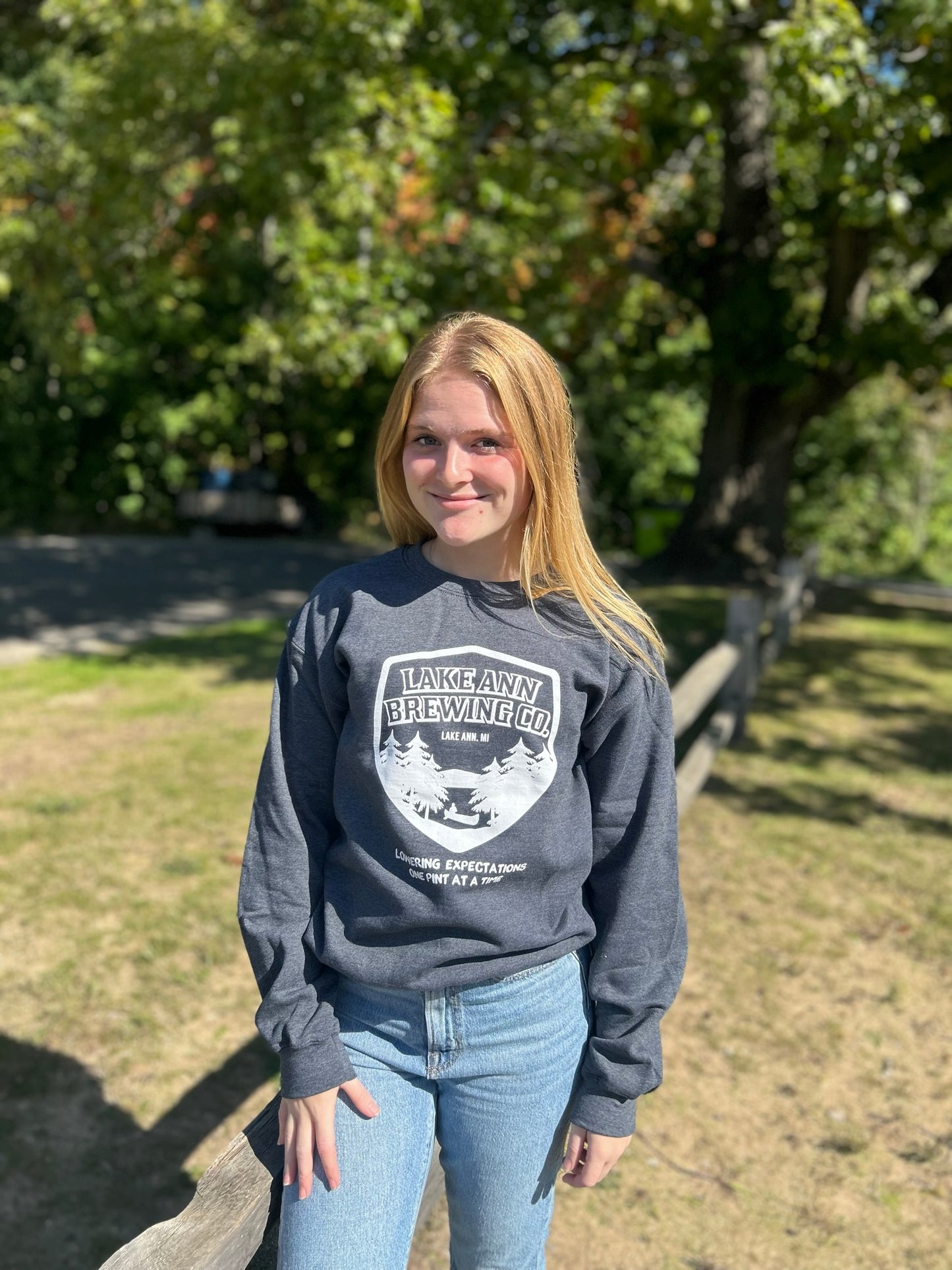 Crewneck Logo Sweatshirt - Dark Heathered Charcoal