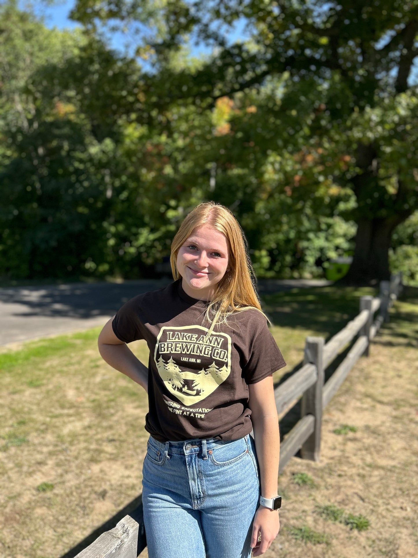 Short Sleeve Logo Tee - Brown