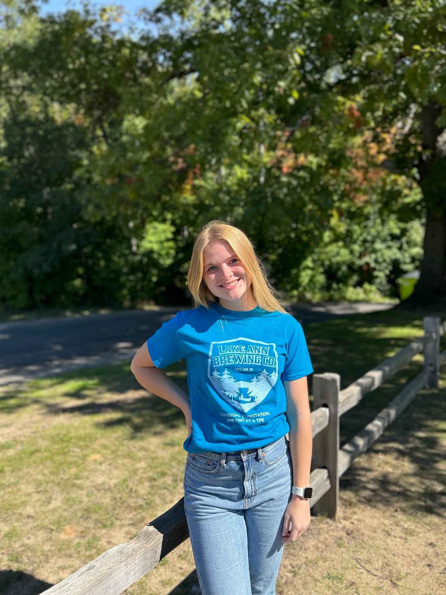 Short Sleeve Logo Tee - Blue