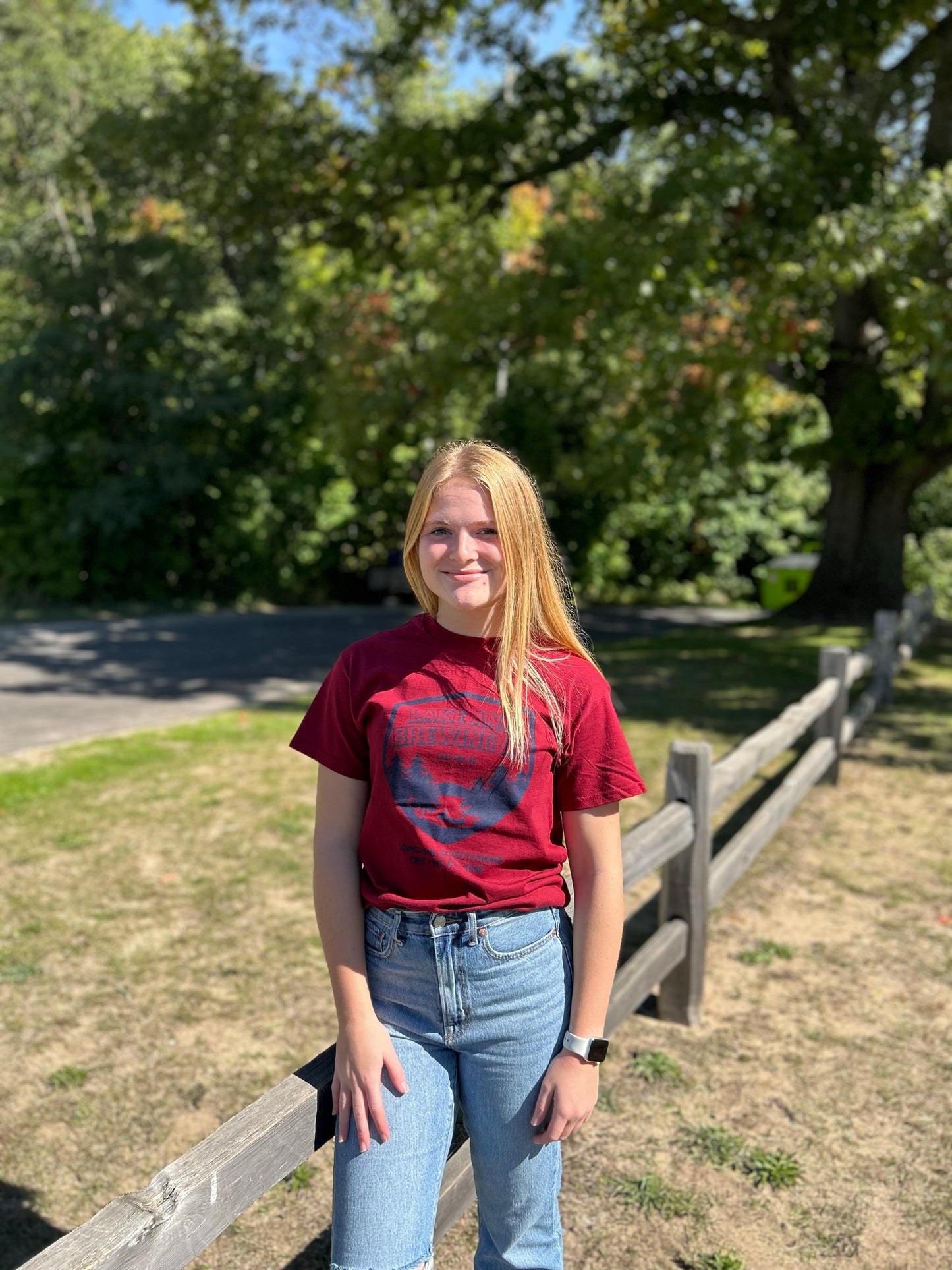 Short Sleeve Logo Tee - Garnet