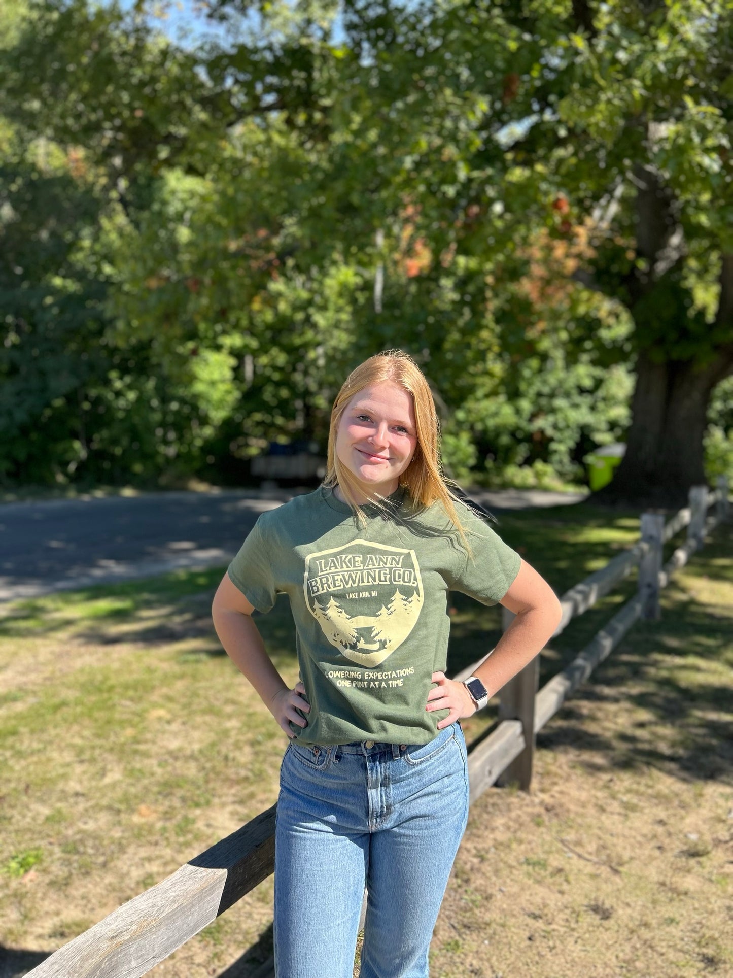 Short Sleeve Logo Tee - Military Green