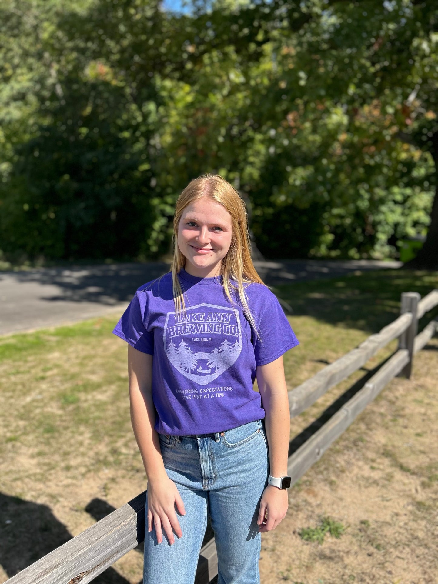 Short Sleeve Logo Tee - Purple