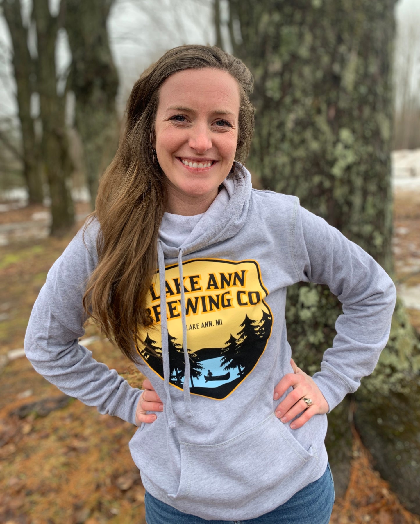 Women's Pullover Hoodie- Grey