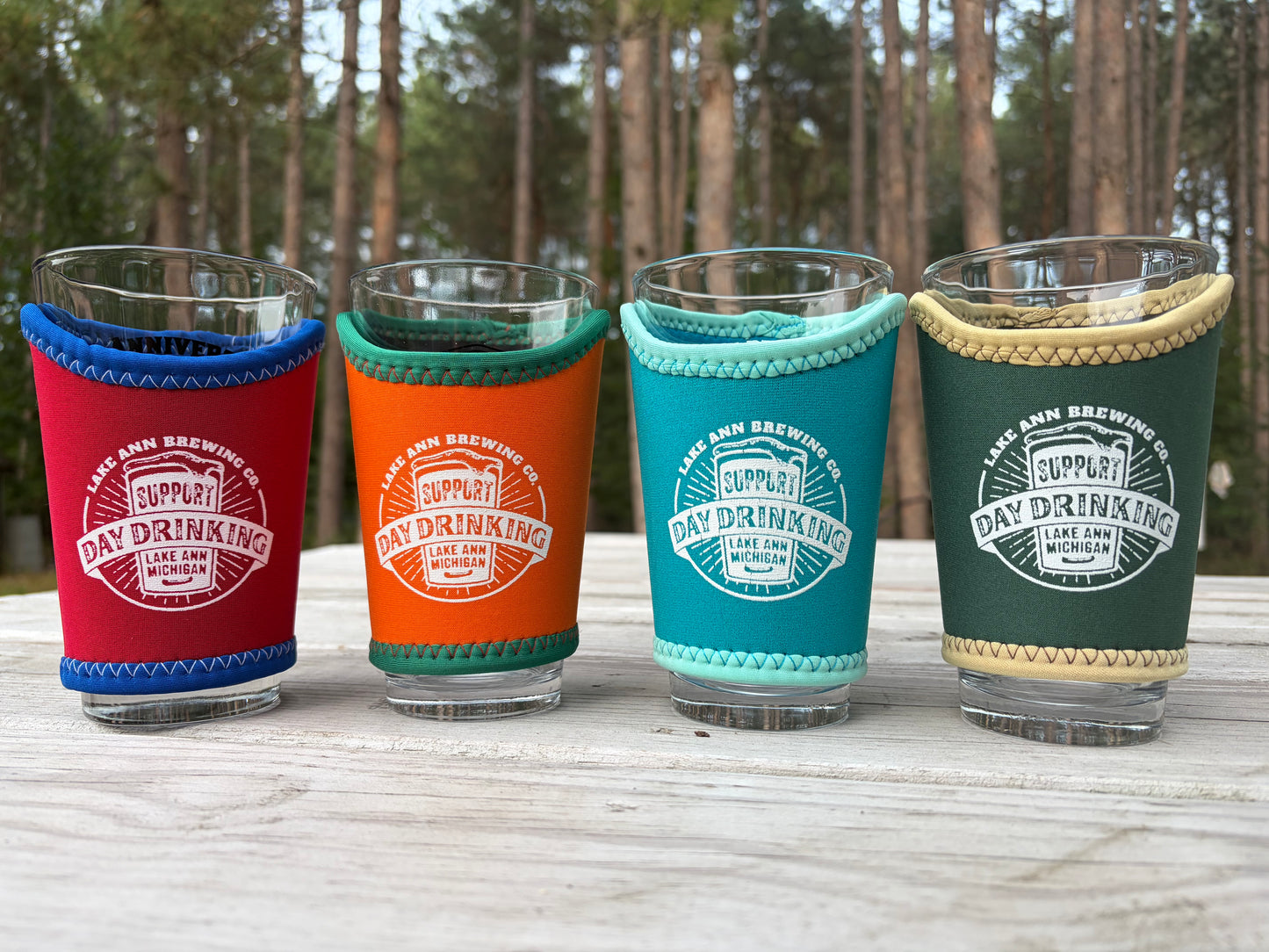 Day Drinking Pint Glass Coolie -Multiple Color Choices
