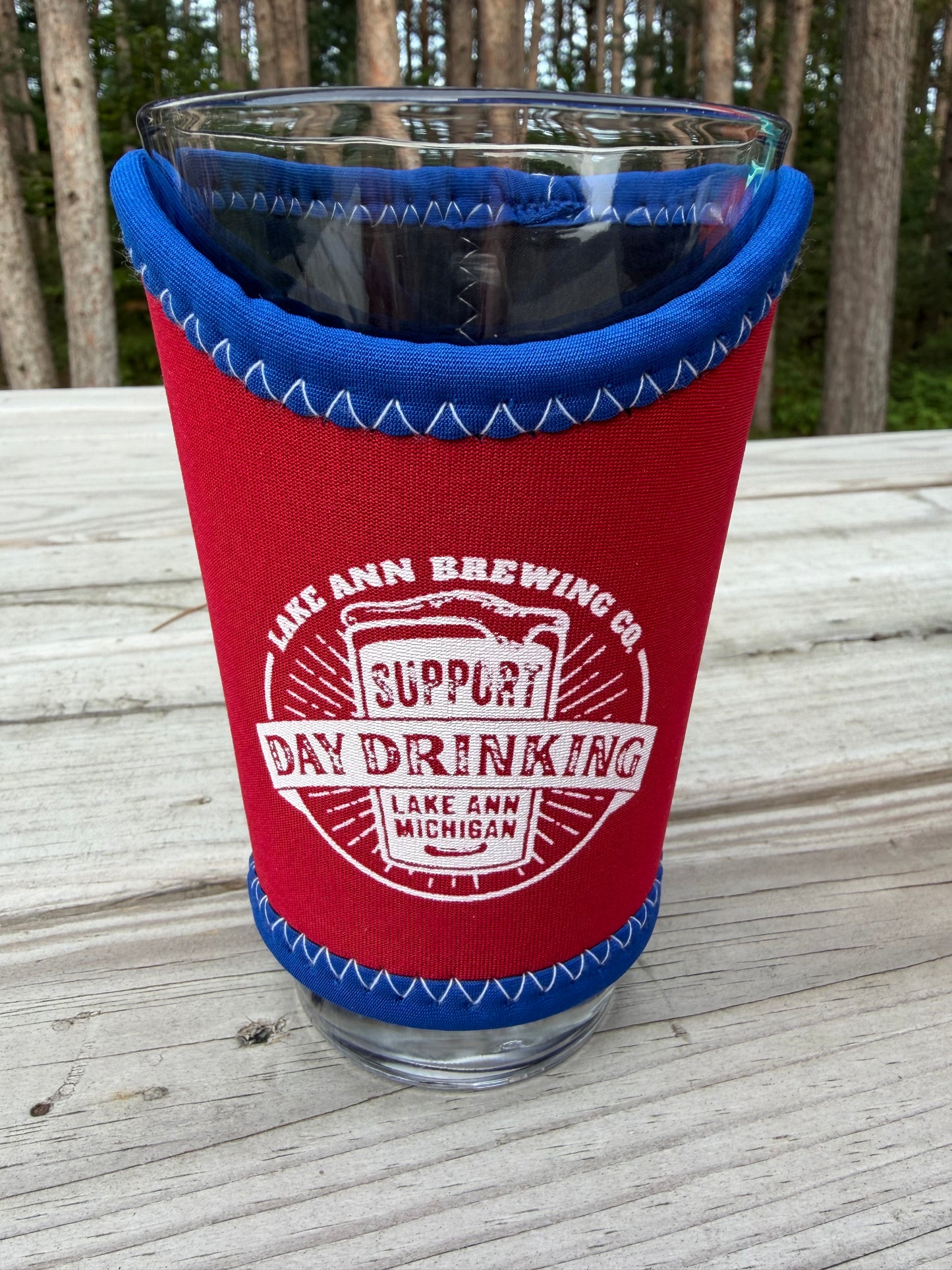 Day Drinking Pint Glass Coolie -Multiple Color Choices