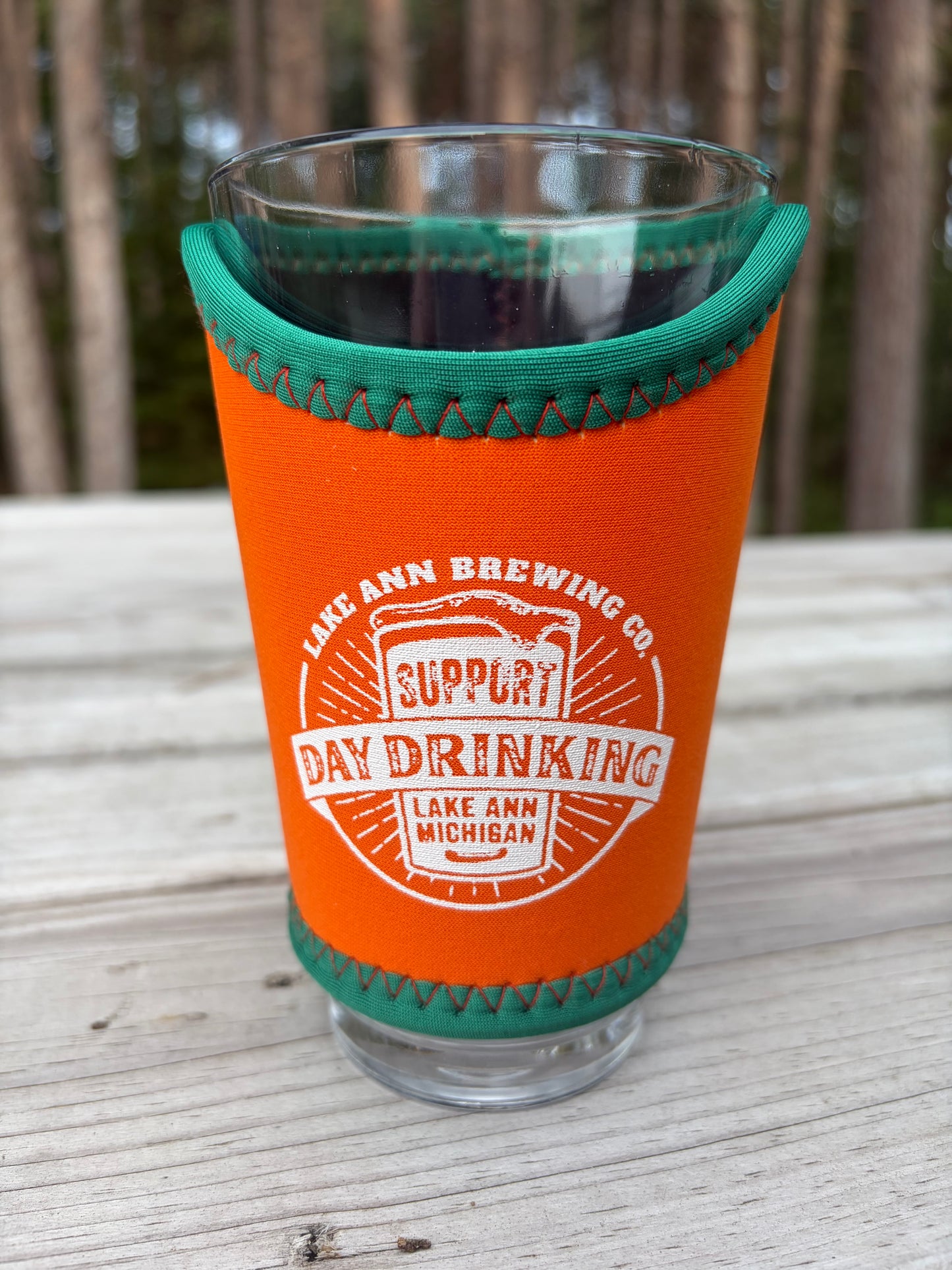 Day Drinking Pint Glass Coolie -Multiple Color Choices