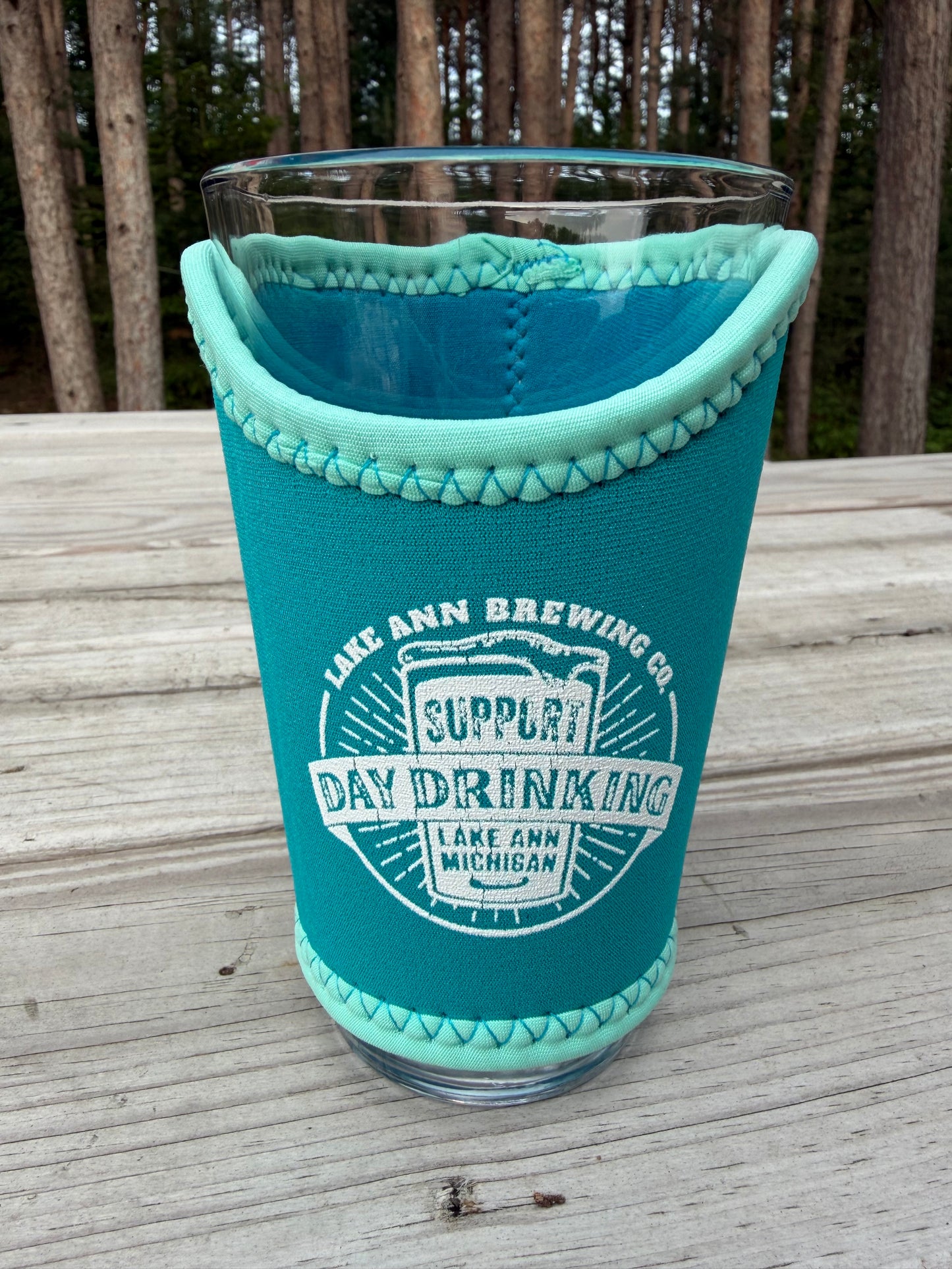 Day Drinking Pint Glass Coolie -Multiple Color Choices
