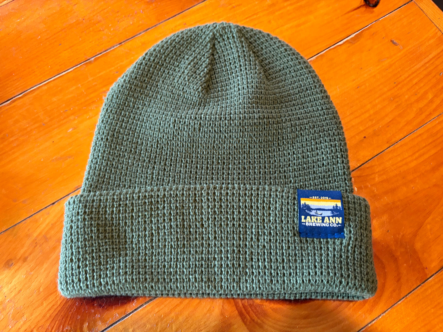 Waffle Knit Beanie - Skyline Tag