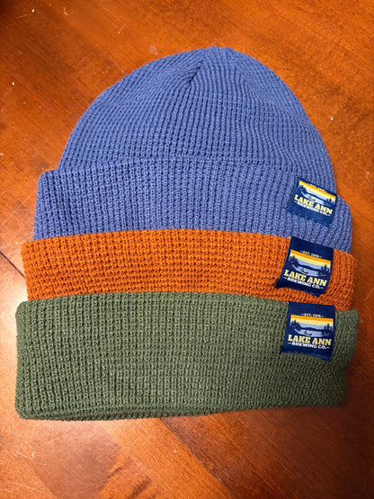 Waffle Knit Beanie - Skyline Tag