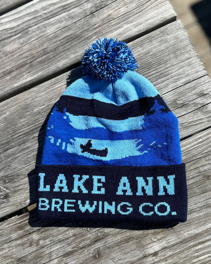 Custom Knit Winter Hat Blue Hues